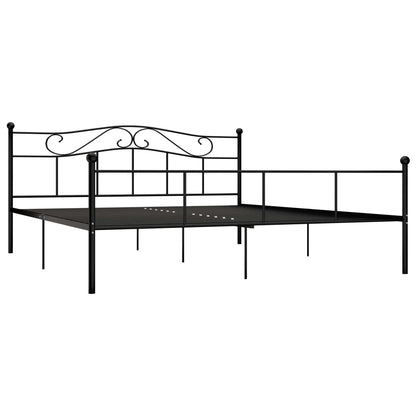 Estrutura de cama em metal 180x200 cm preto