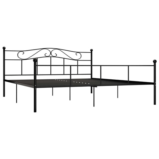 Estrutura de cama em metal 180x200 cm preto