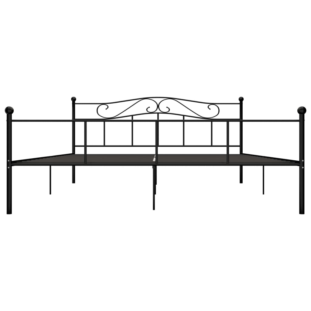 Estrutura de cama em metal 180x200 cm preto