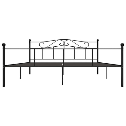 Estrutura de cama em metal 180x200 cm preto