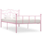 Estrutura de cama 90x200 cm metal rosa