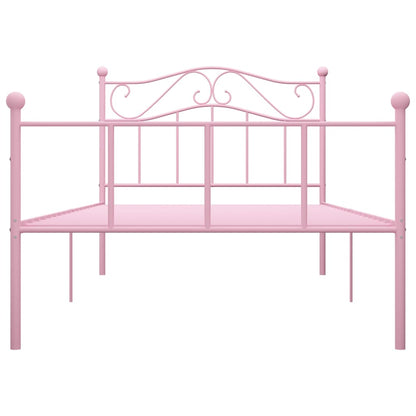 Estrutura de cama 90x200 cm metal rosa
