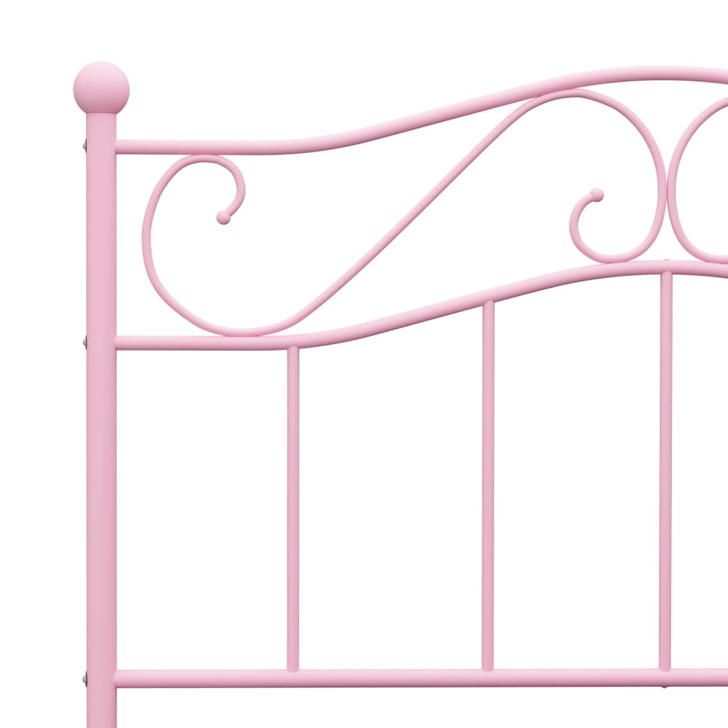 Estrutura de cama 90x200 cm metal rosa