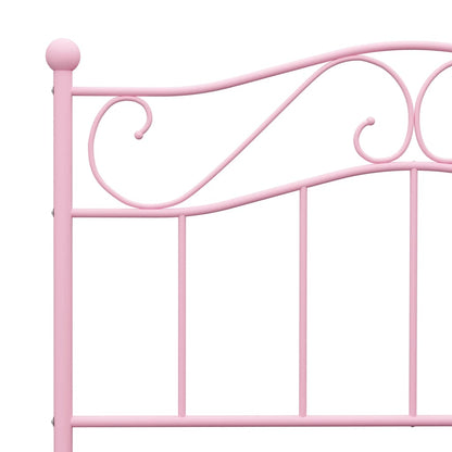 Estrutura de cama 90x200 cm metal rosa