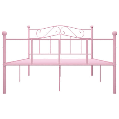 Estrutura de cama 140x200 cm metal rosa