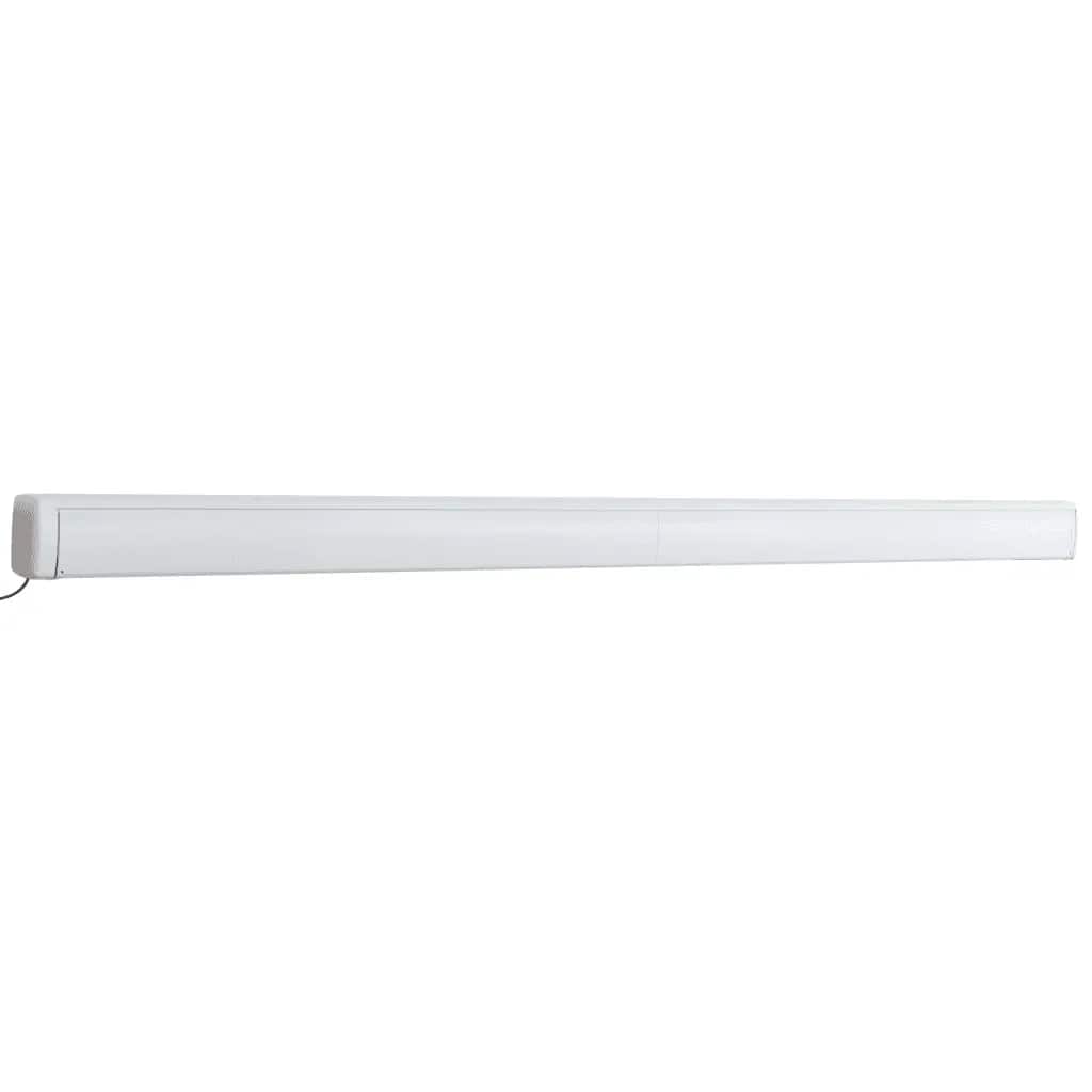 Toldo motorizado com caixa 350x250 cm azul e branco