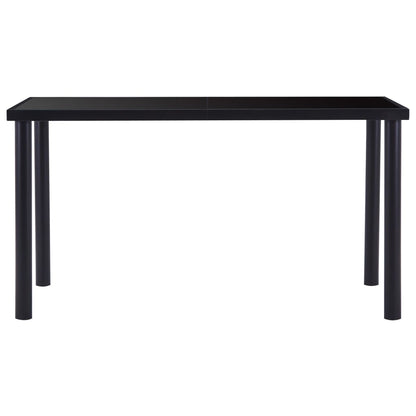 7 pcs conjunto de jantar couro artificial preto
