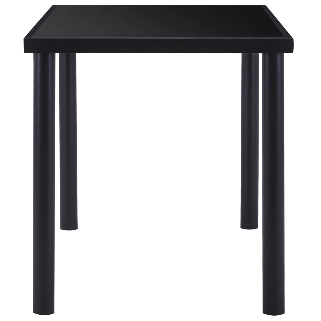 5 pcs conjunto de jantar couro artificial preto