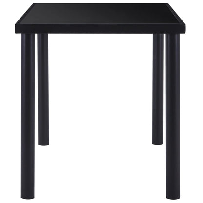 5 pcs conjunto de jantar couro artificial preto