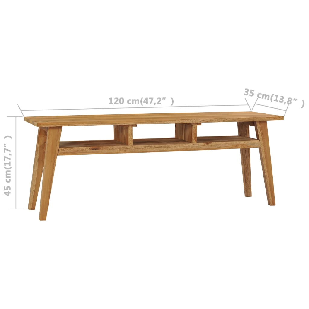 Móvel de TV de madeira de teca maciça