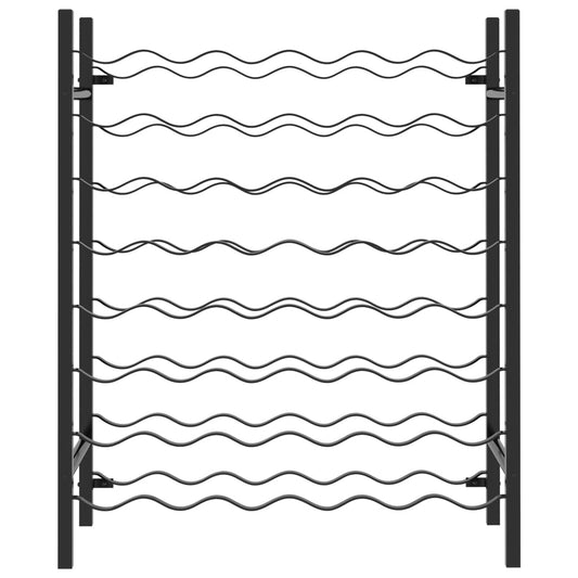 Garrafeira para 48 garrafas metal preto