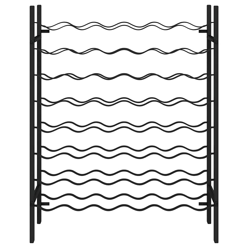 Garrafeira para 48 garrafas metal preto