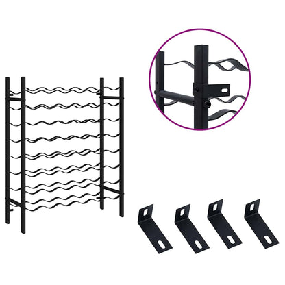 Garrafeira para 48 garrafas metal preto