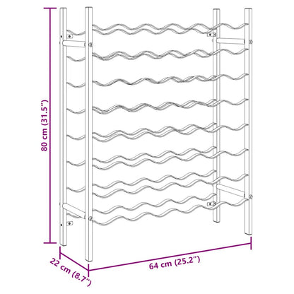 Garrafeira para 48 garrafas metal preto