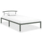 Estrutura de cama 90x200 cm metal cinzento