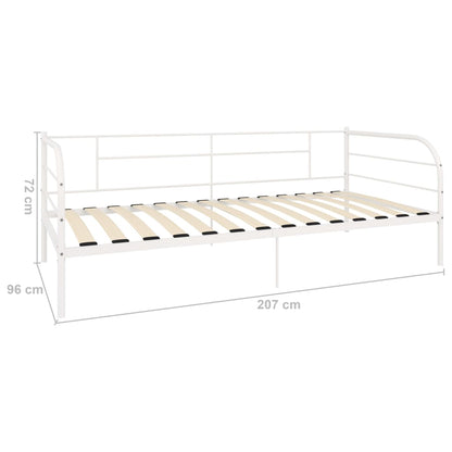 Estrutura sofá-cama 90x200 cm metal branco