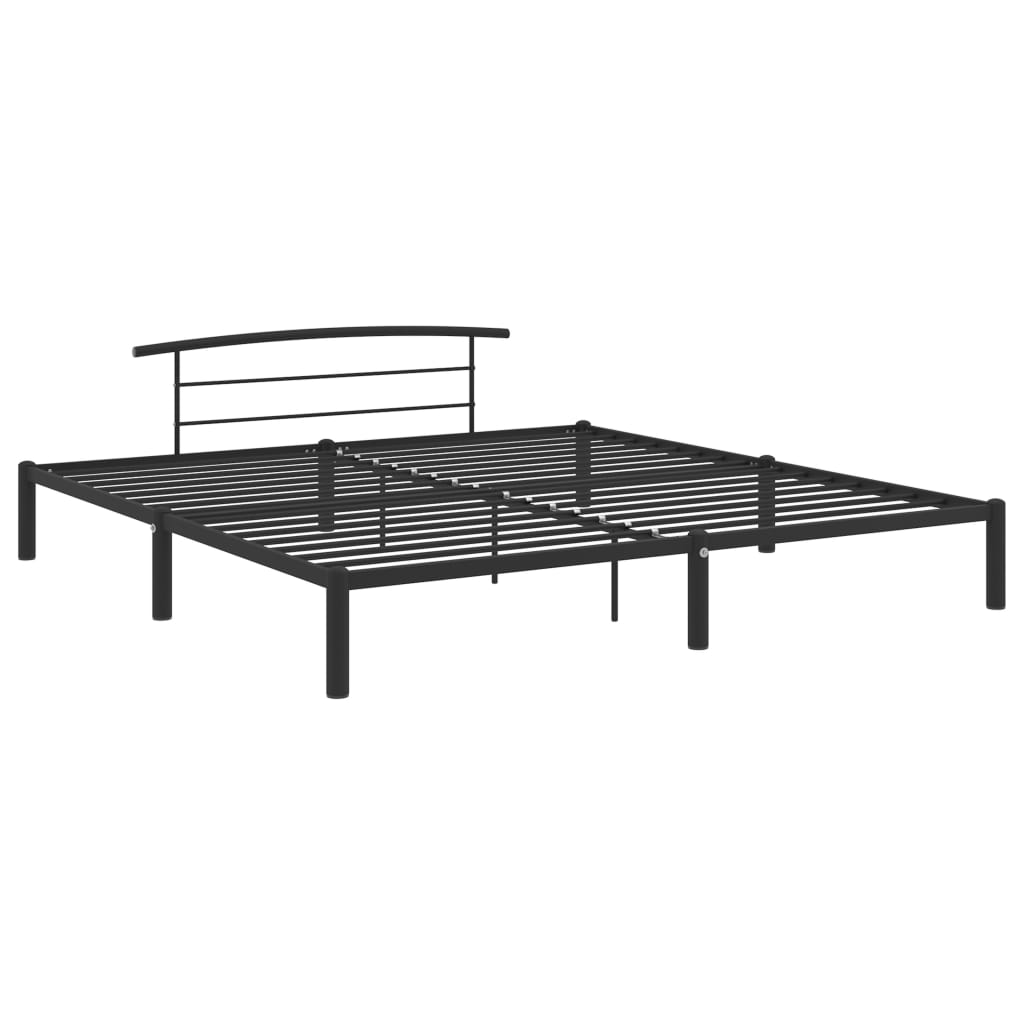 Estrutura de cama 200x200 cm metal preto