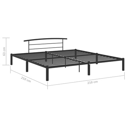 Estrutura de cama 200x200 cm metal preto