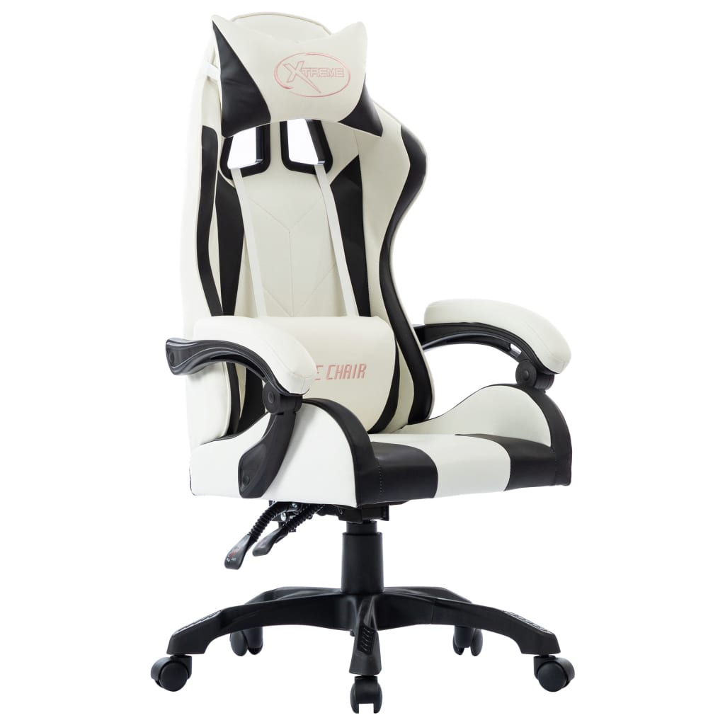 Cadeira estilo corrida couro artificial preto