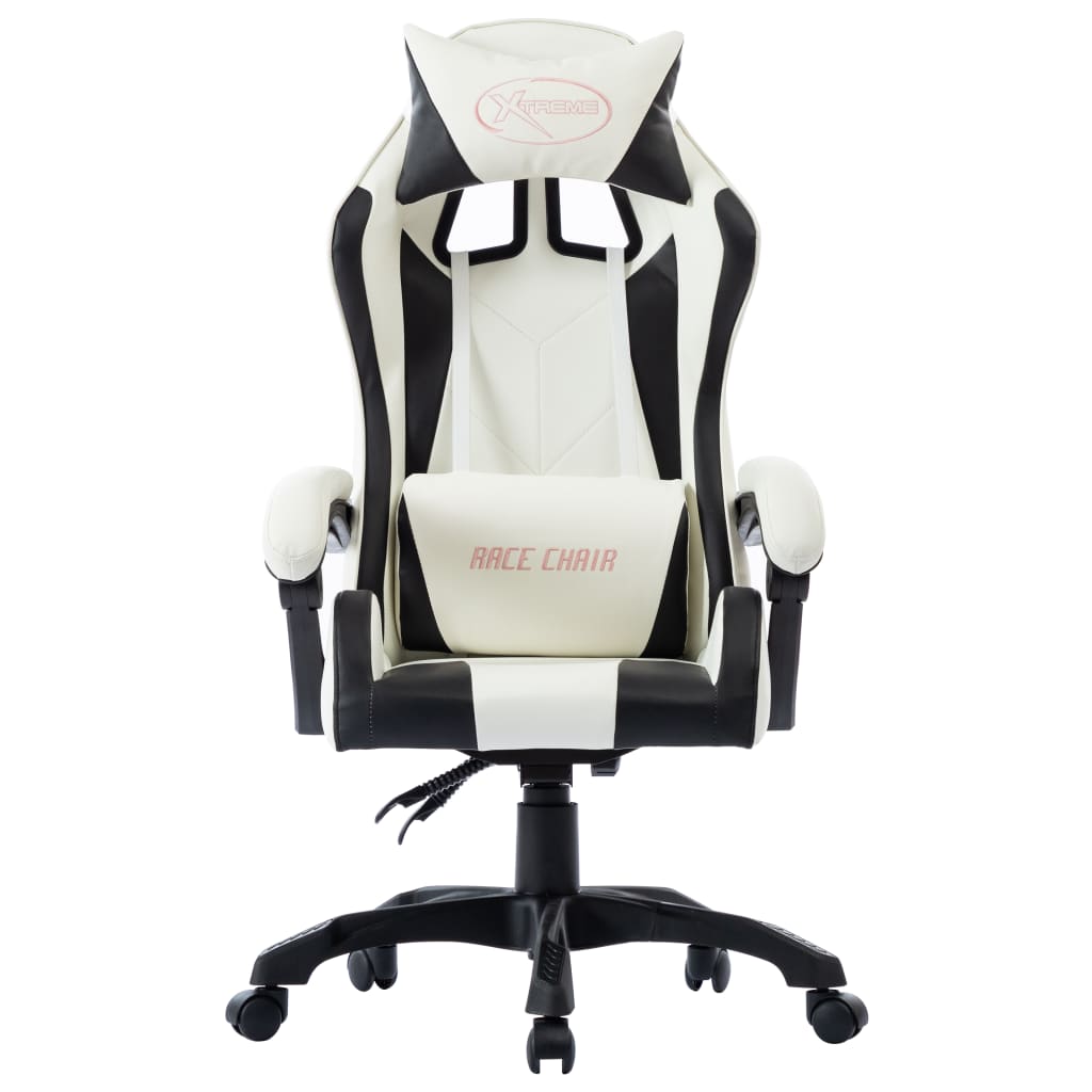 Cadeira estilo corrida couro artificial preto