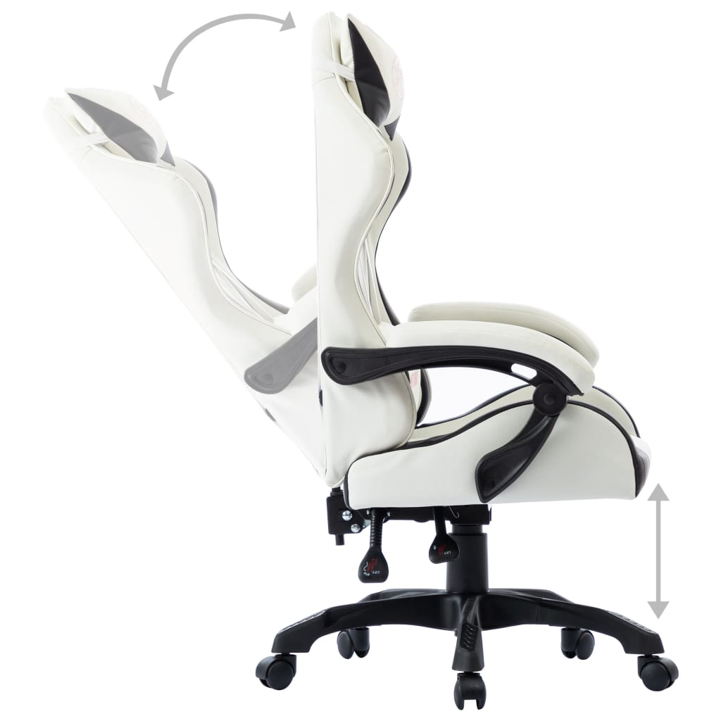 Cadeira estilo corrida couro artificial preto