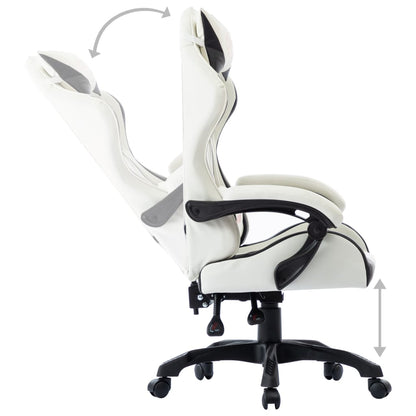 Cadeira estilo corrida couro artificial preto