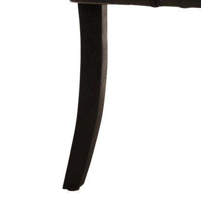 Cadeiras de jantar 2 pcs couro de cabra genuíno preto