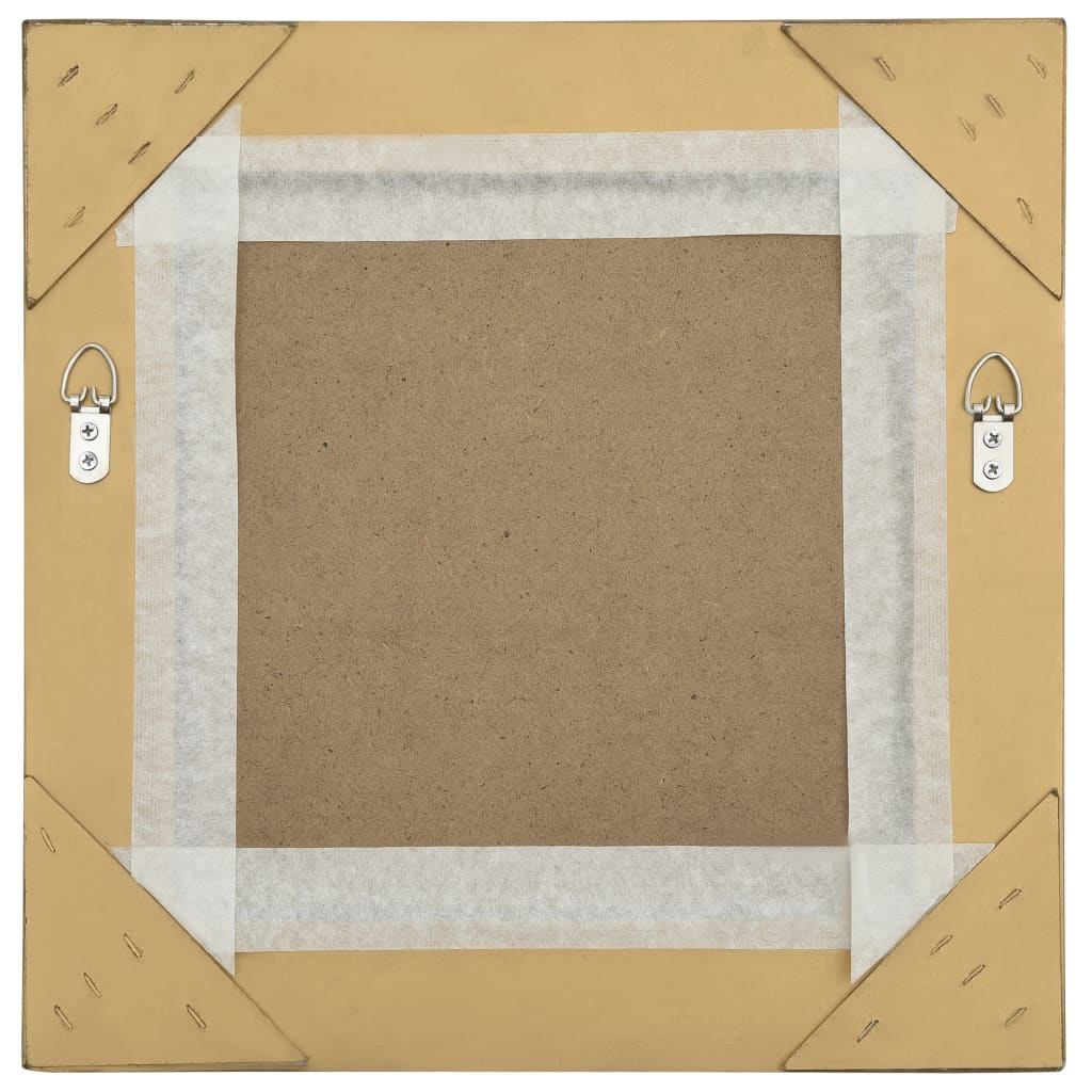 Espelho de parede estilo barroco 40x40 cm dourado