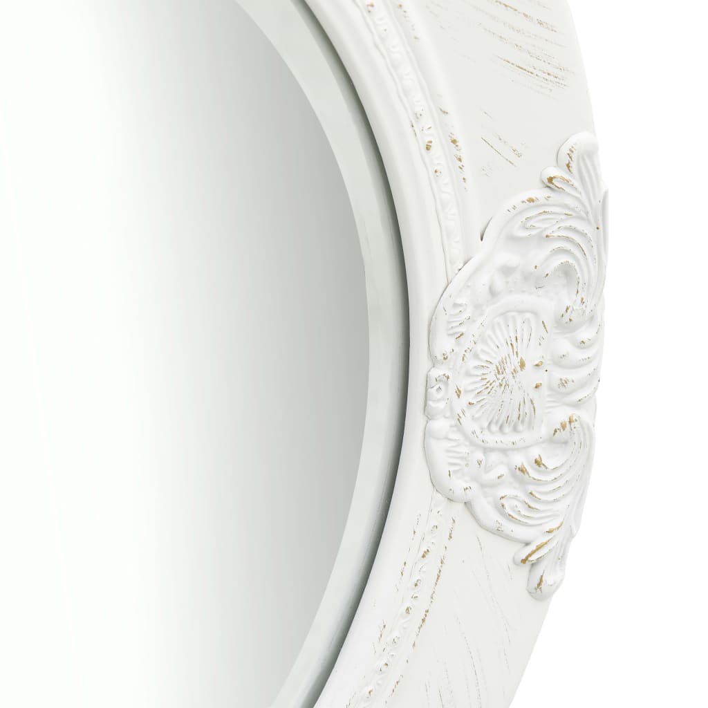 Espelho de parede estilo barroco 50 cm branco