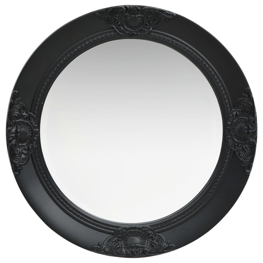 Espelho de parede estilo barroco 50 cm preto