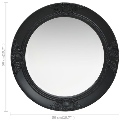 Espelho de parede estilo barroco 50 cm preto