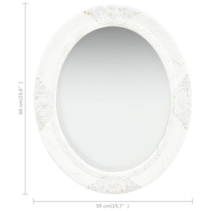 Espelho de parede estilo barroco 50x60 cm branco