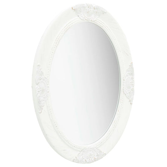 Espelho de parede estilo barroco 50x70 cm branco