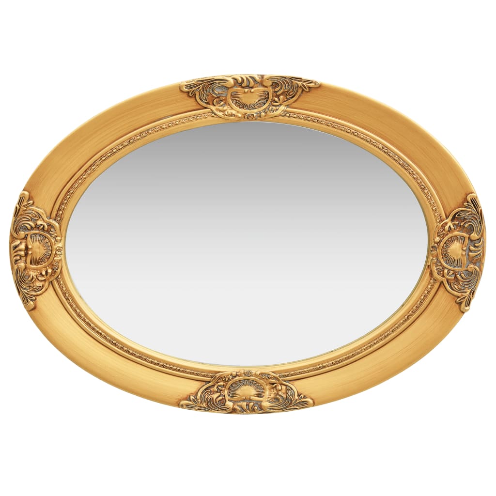 Espelho de parede estilo barroco 50x70 cm dourado