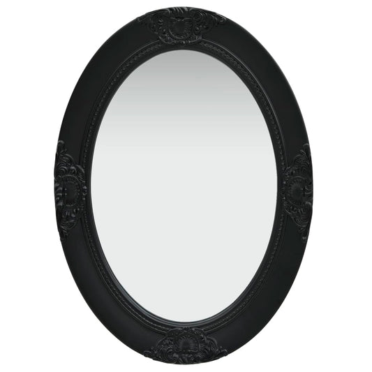 Espelho de parede estilo barroco 50x70 cm preto