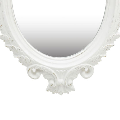 Espelho de parede estilo castelo 56x76 cm branco