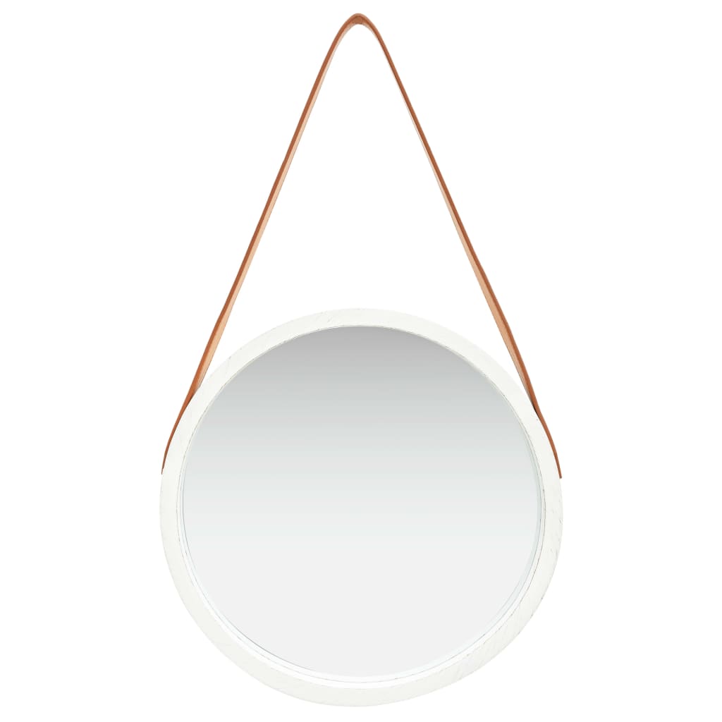 Espelho de parede com alça 40 cm branco