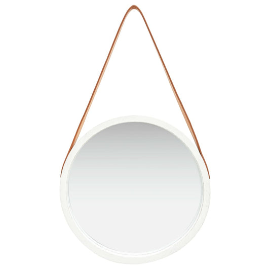 Espelho de parede com alça 40 cm branco