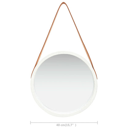 Espelho de parede com alça 40 cm branco