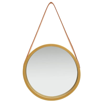 Espelho de parede com alça 40 cm dourado