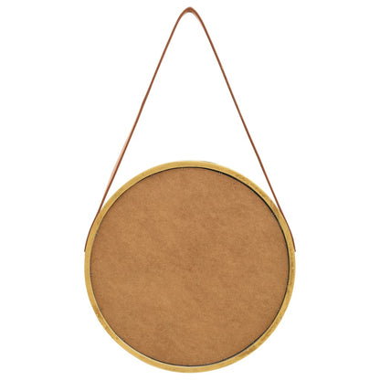 Espelho de parede com alça 40 cm dourado