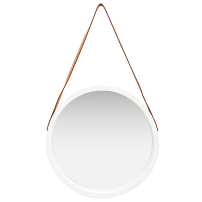 Espelho de parede com alça 50 cm branco