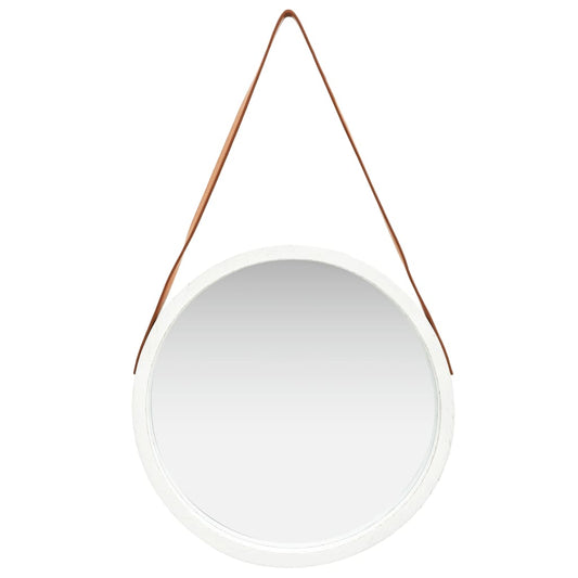 Espelho de parede com alça 50 cm branco