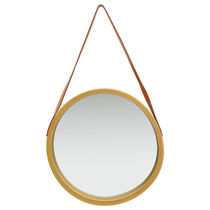 Espelho de parede com alça 50 cm dourado