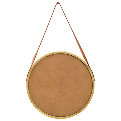 Espelho de parede com alça 50 cm dourado