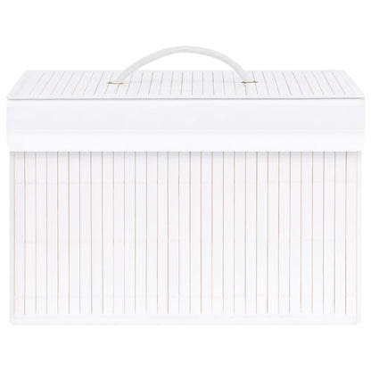 Caixas de arrumação 4 pcs bambu branco