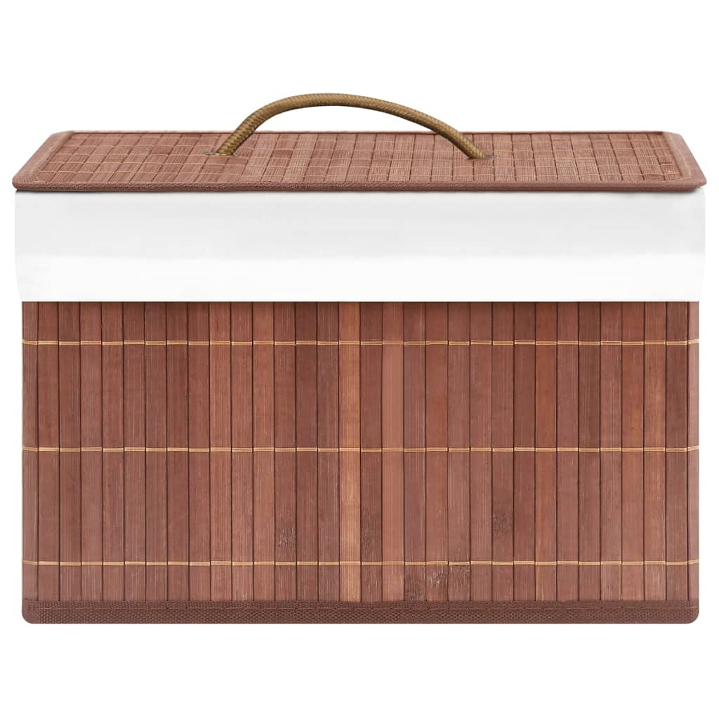 Caixas de arrumação 4 pcs bambu castanho
