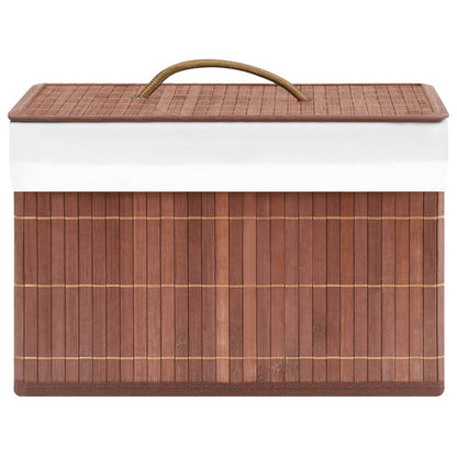 Caixas de arrumação 4 pcs bambu castanho
