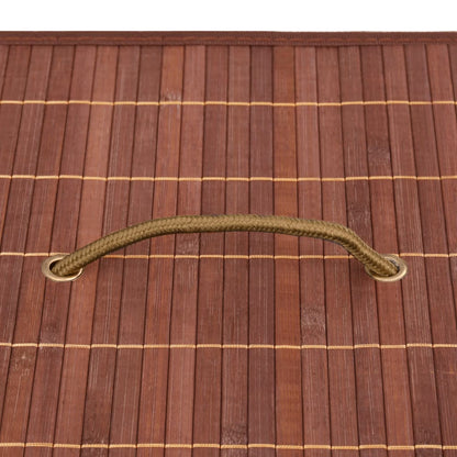 Caixas de arrumação 4 pcs bambu castanho