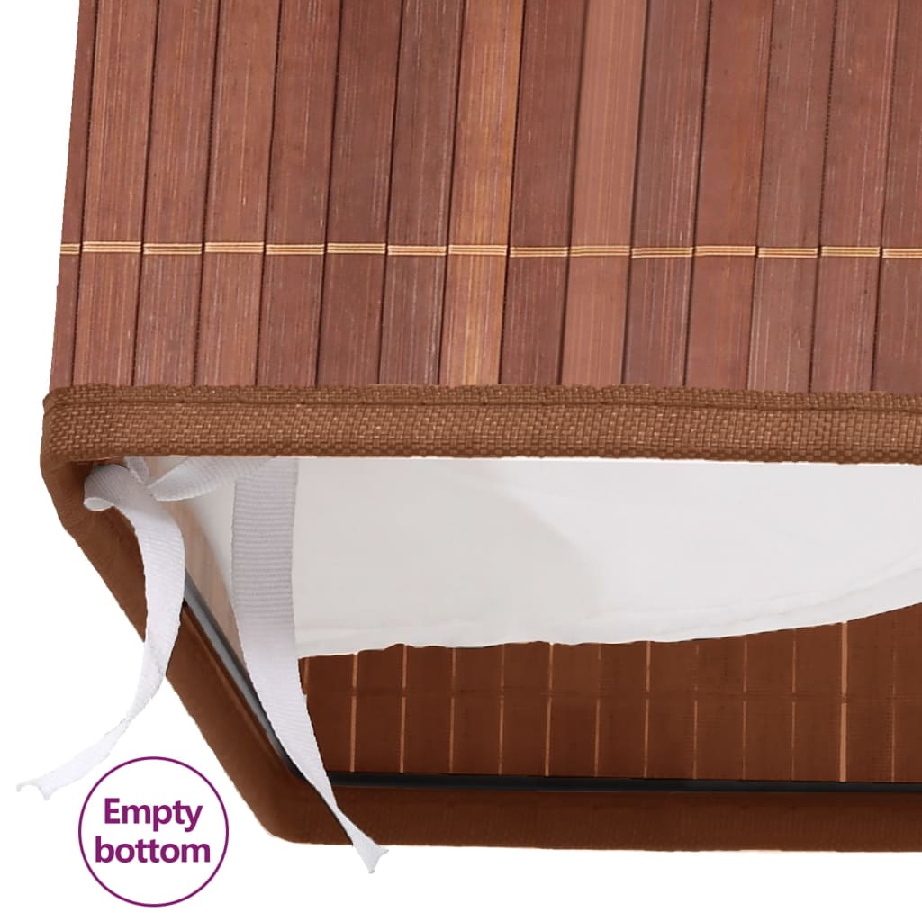 Caixas de arrumação 4 pcs bambu castanho